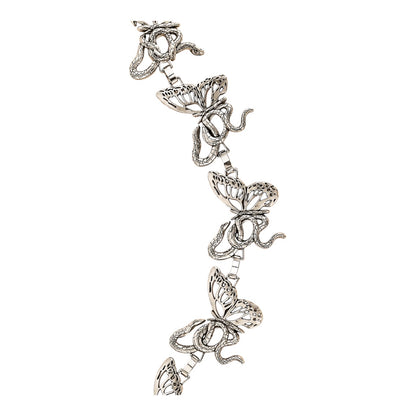 Silver Butterfly Snake Chain Belt