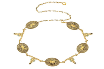Gold Bull Chain Belt