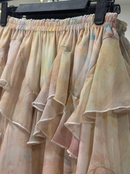 Ivory Tiered Maxi Skirt