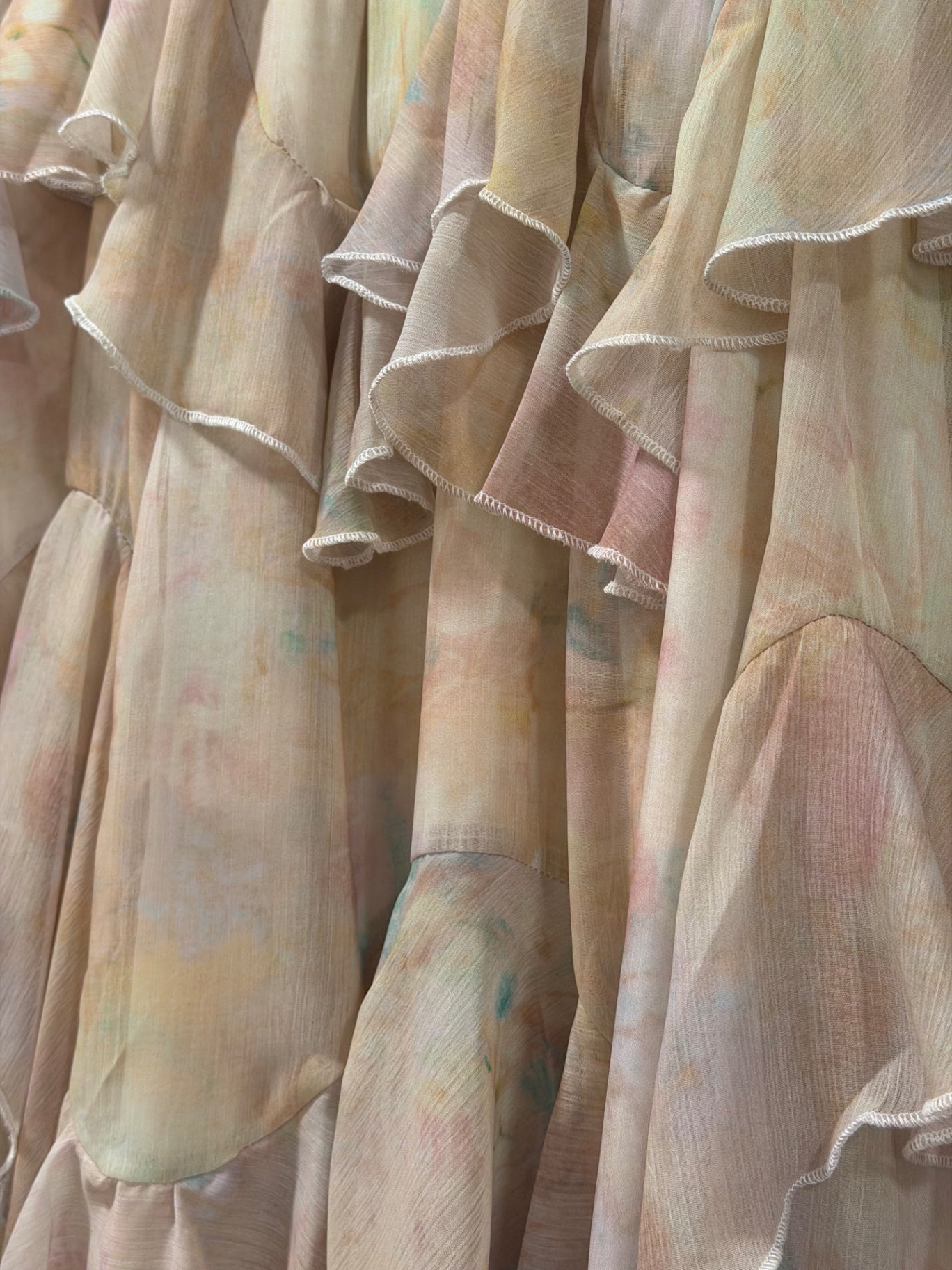 Ivory Tiered Maxi Skirt