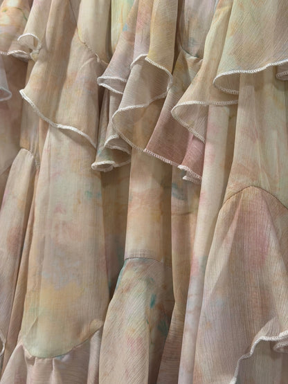 Ivory Tiered Maxi Skirt