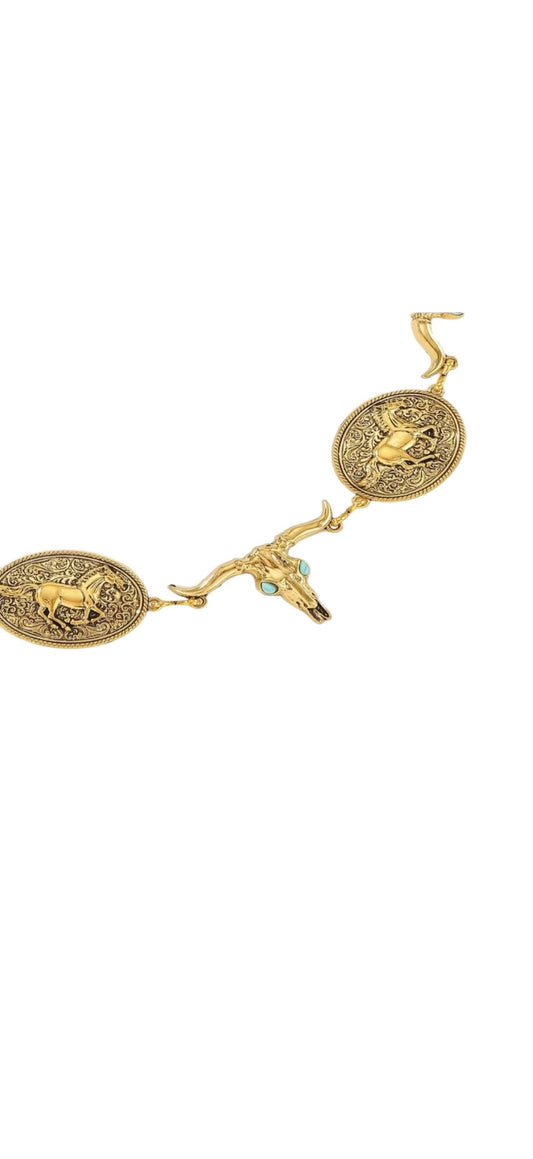 Gold Bull Chain Belt