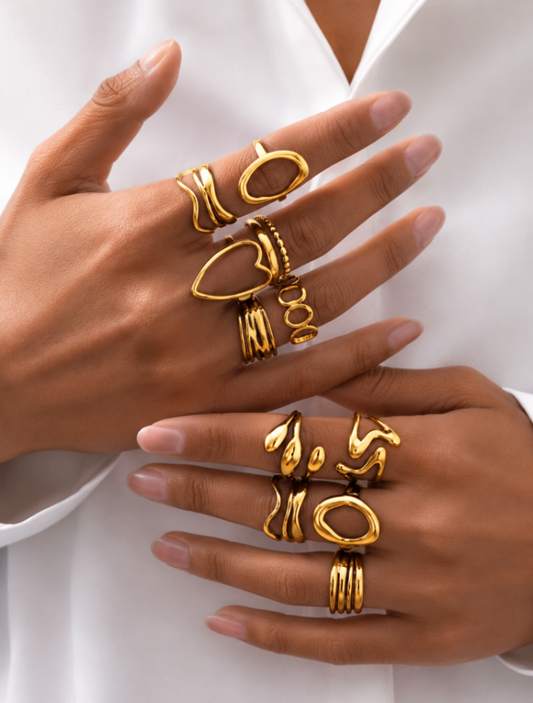 Gold Pot Luck Stainless Steel Ring