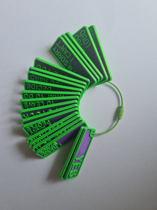 Green and Purple Communication Talk Tags!