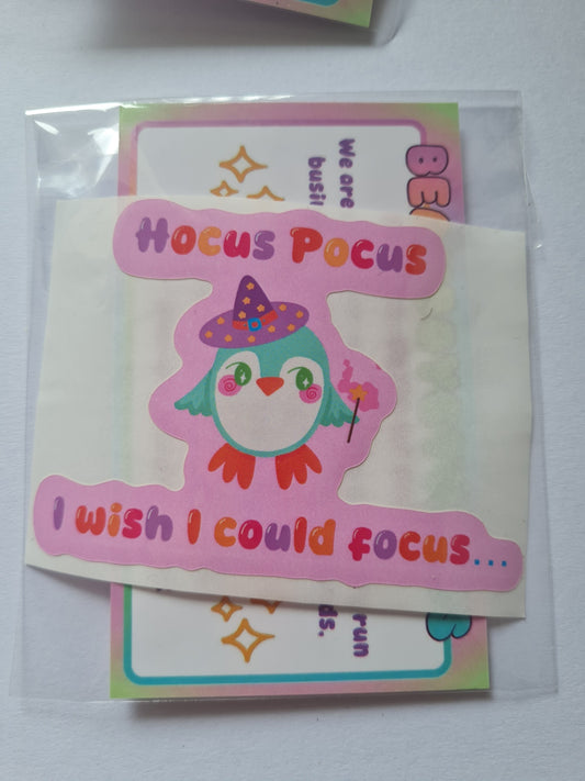 Hocus Pocus I Wish I Could Focus Sticker!