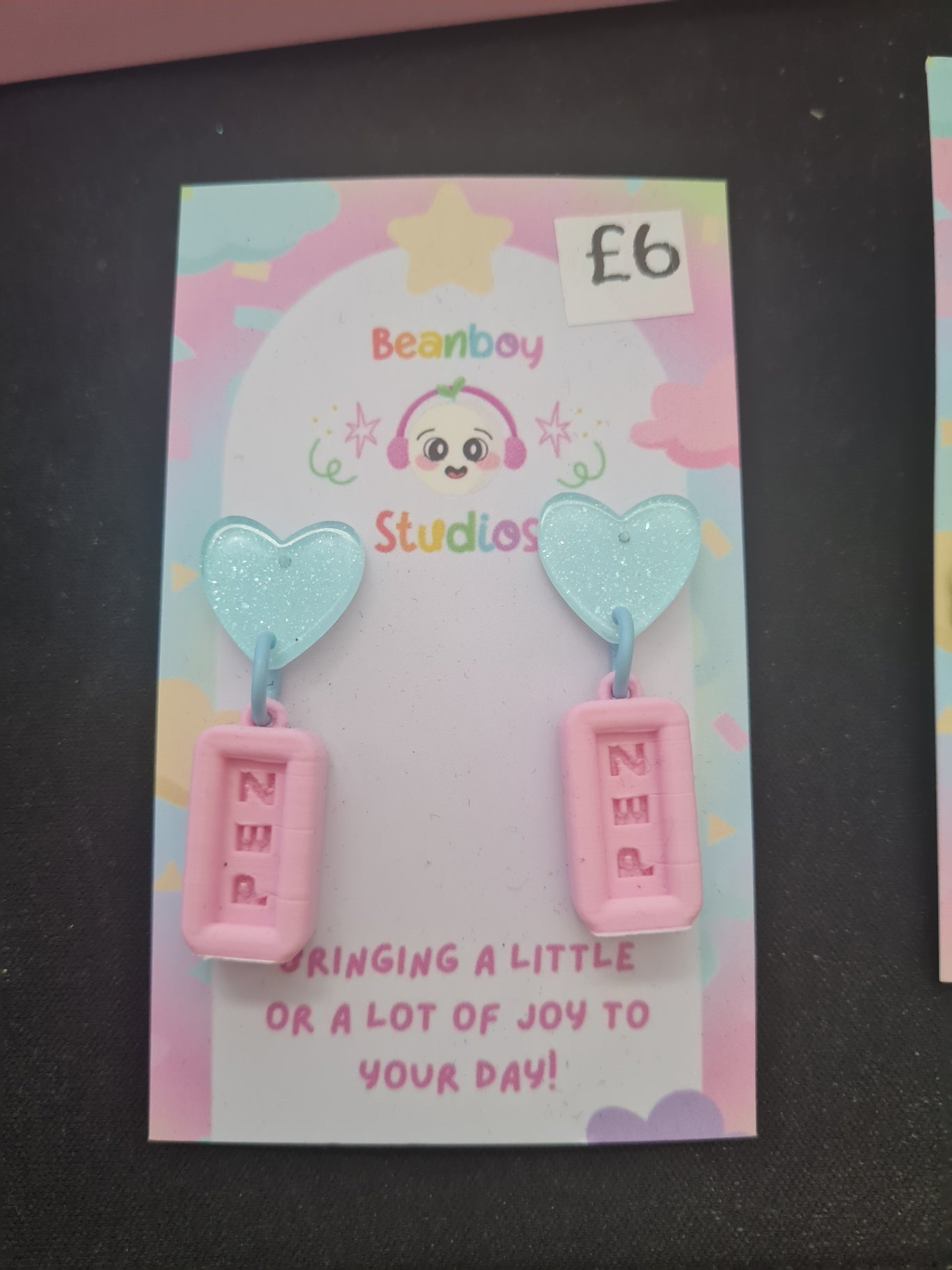pink sweet earrings