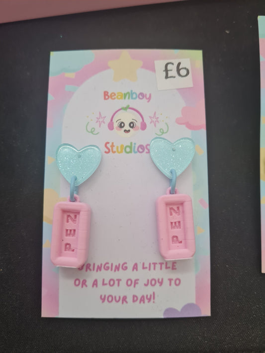 pink sweet earrings
