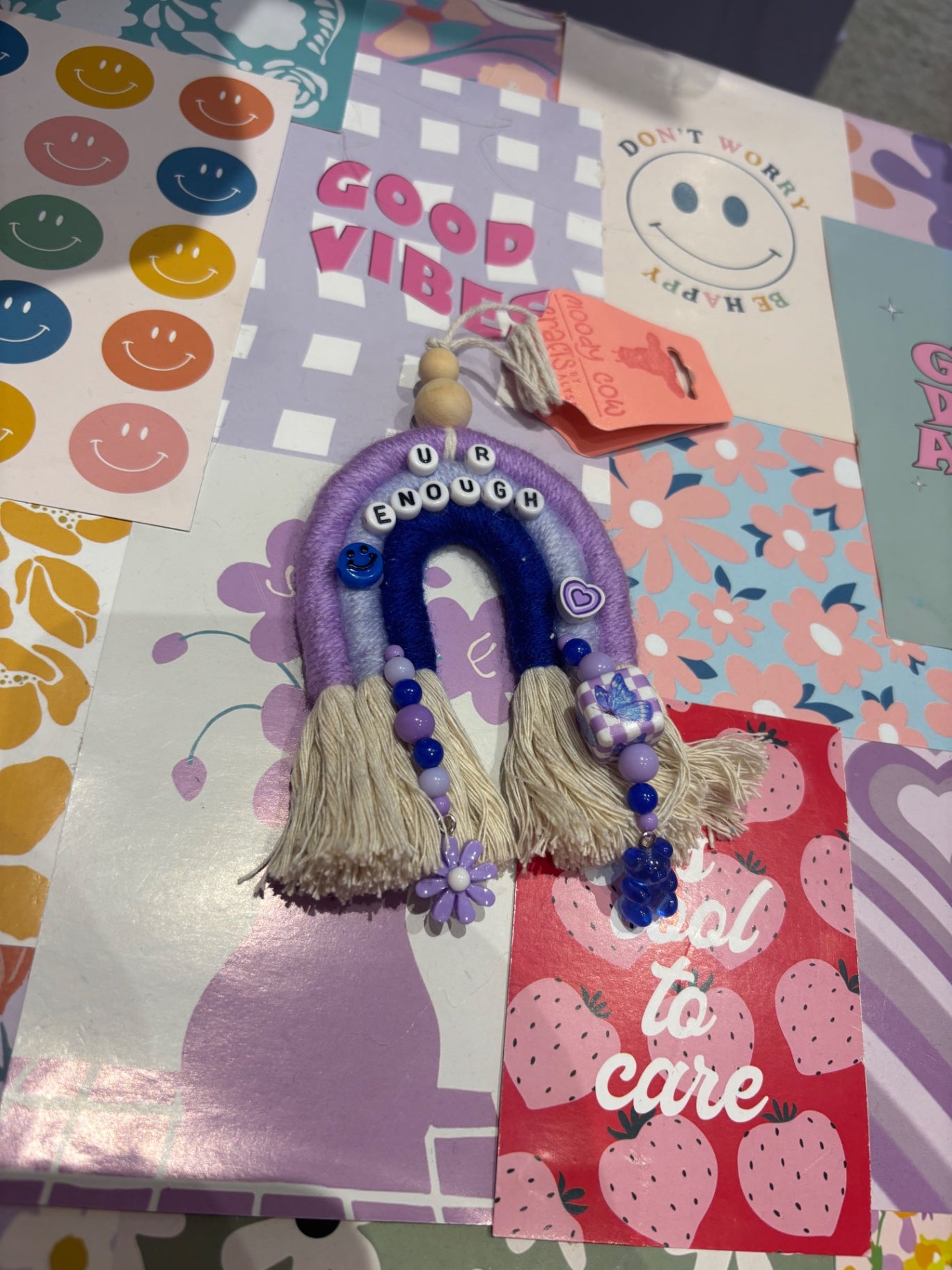 Purple U R ENOUGH Car Charm 