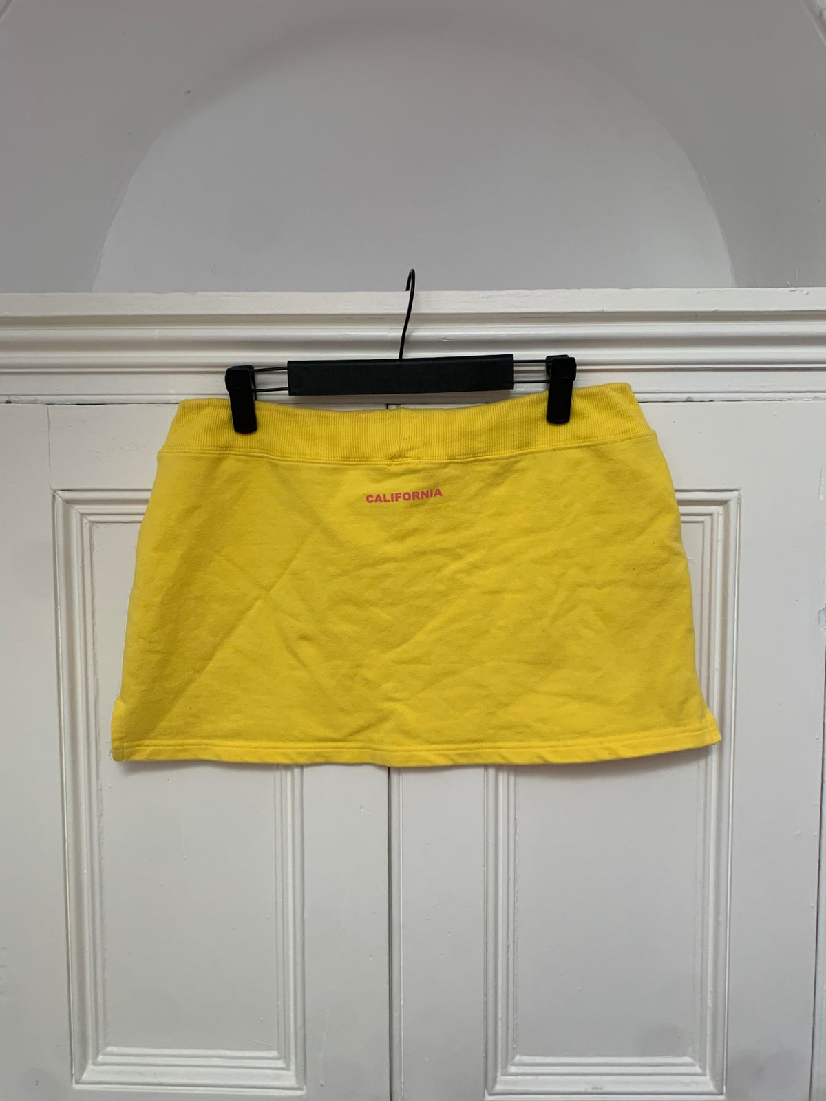 95% cotton drawstring mini skirt