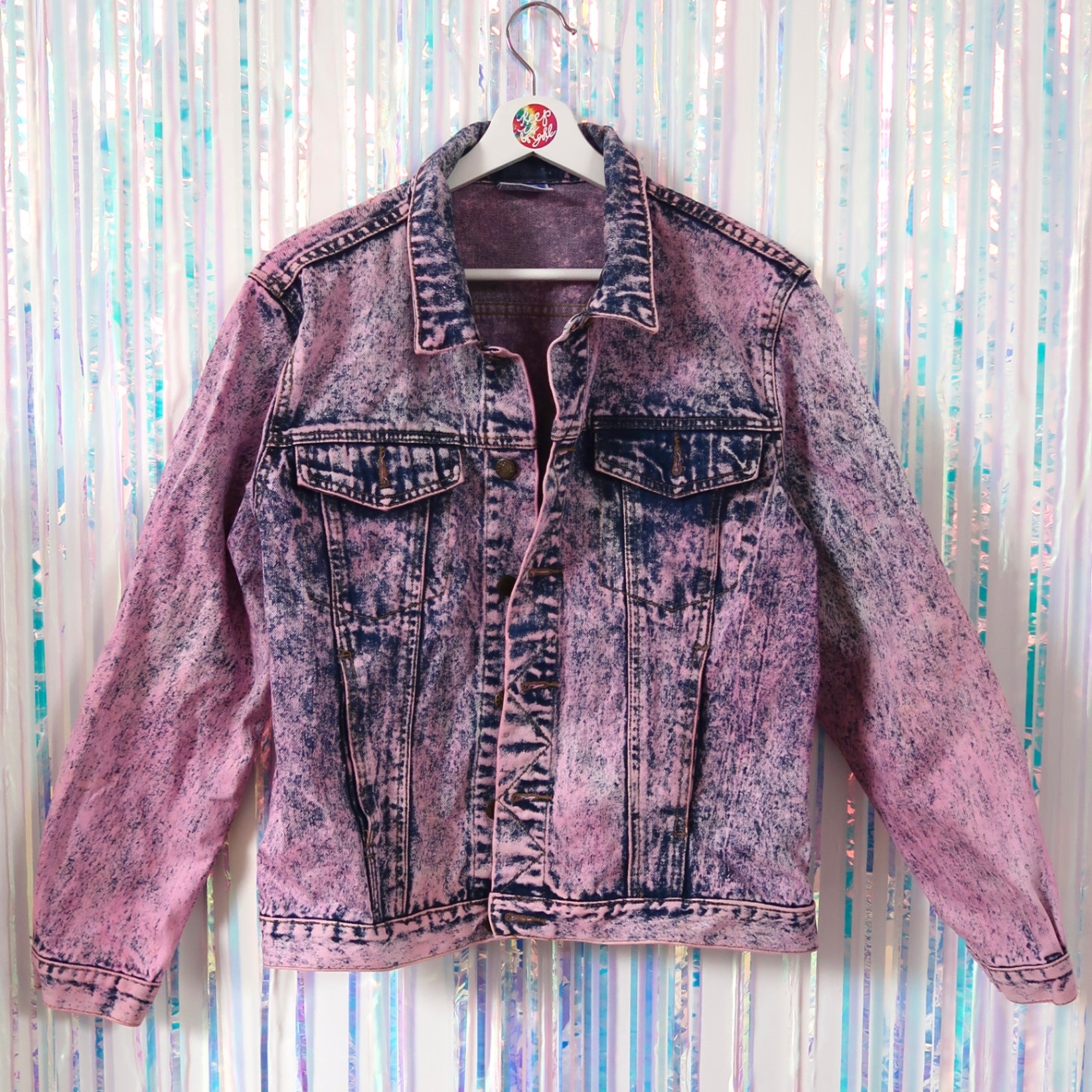 Keep It Bright pink denim jacket 