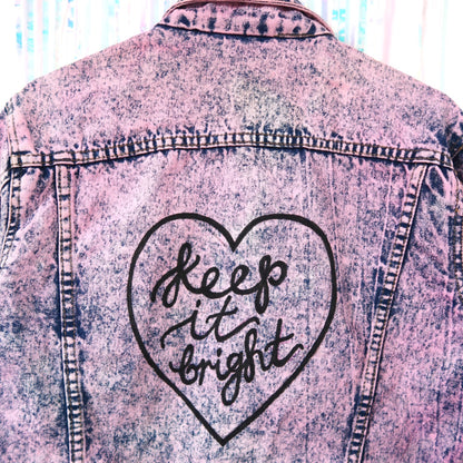 Keep It Bright pink denim jacket 