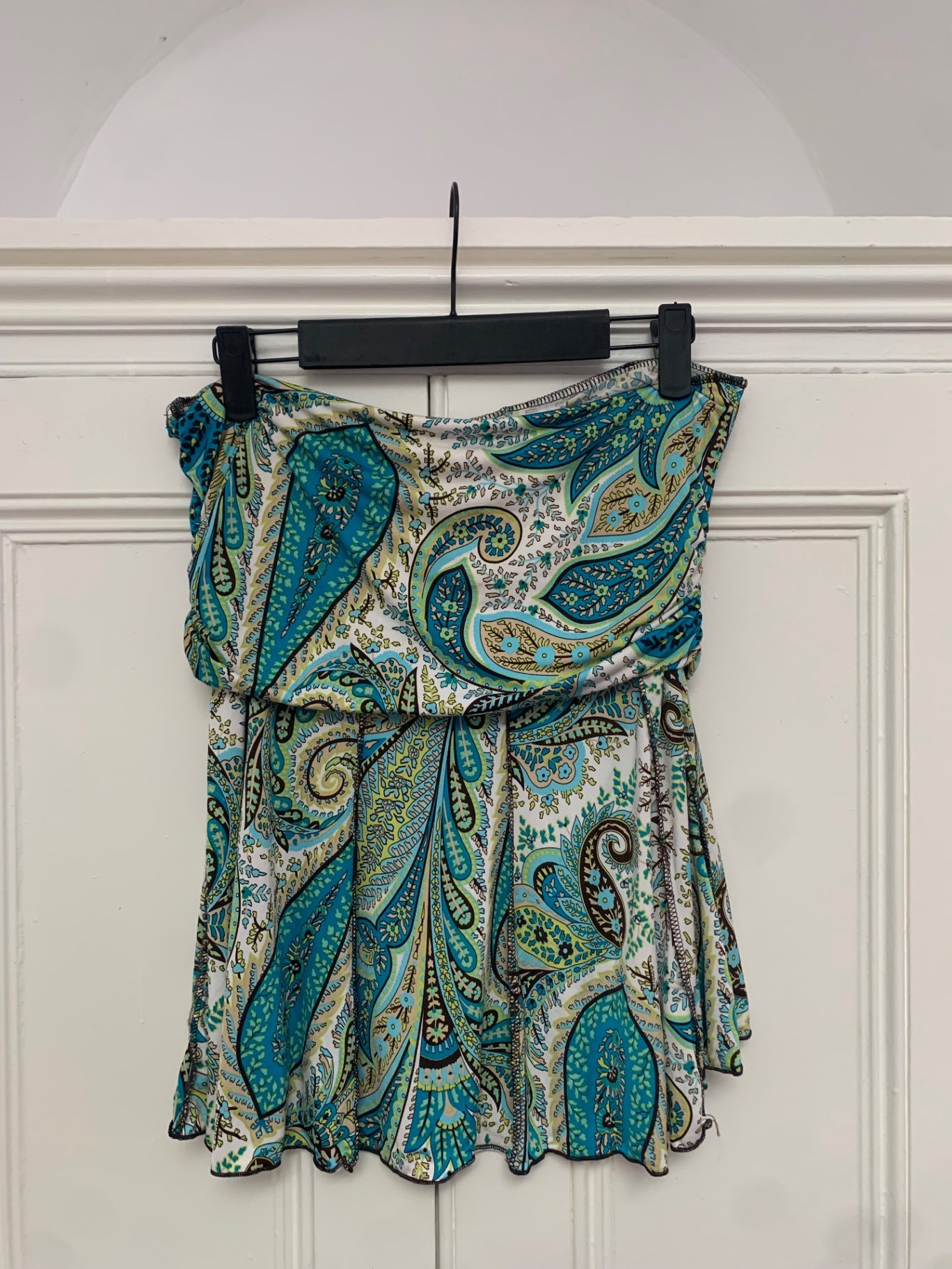 paisley print fold-over skirt 