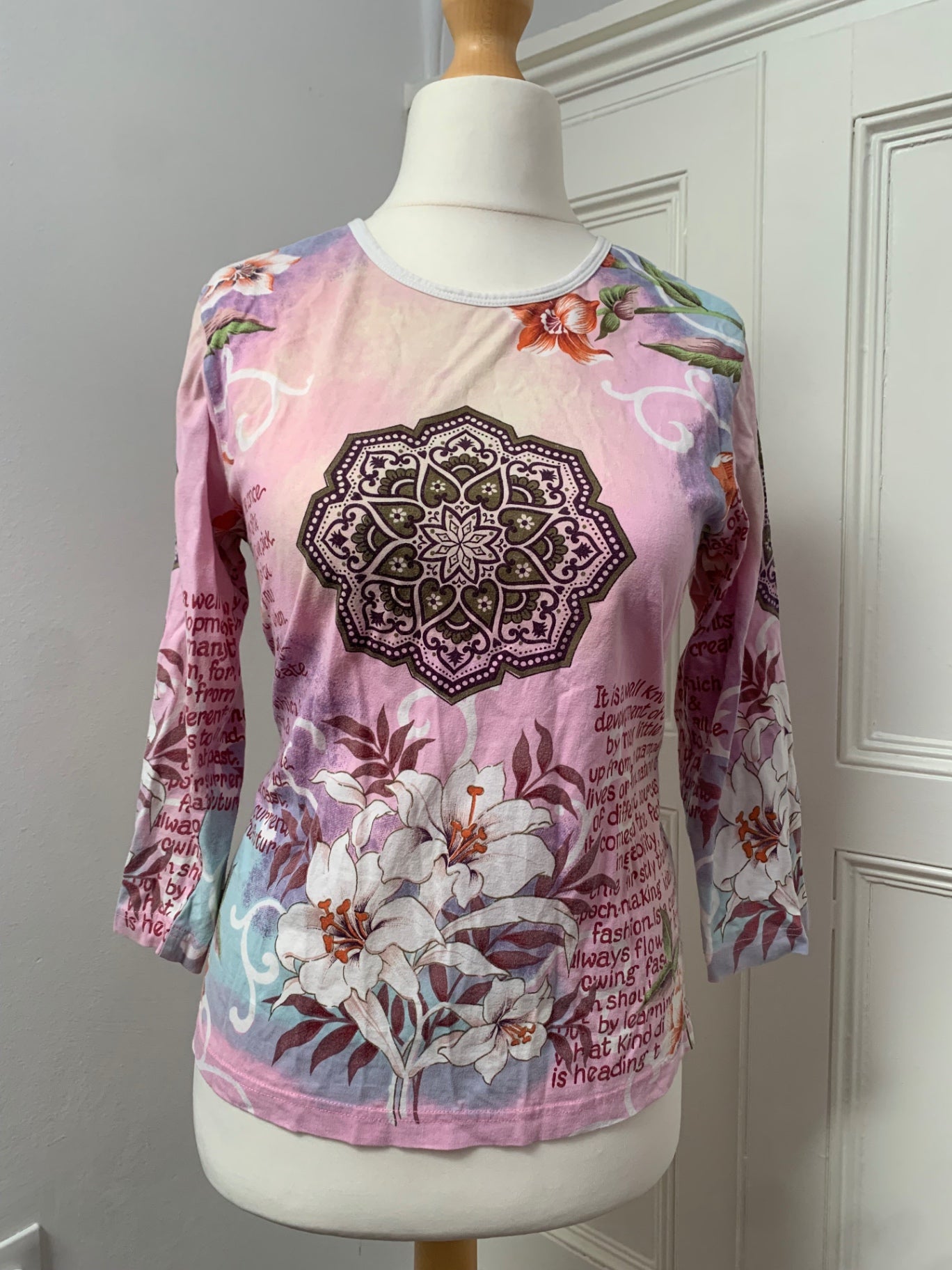 vintage 100% cotton pink top