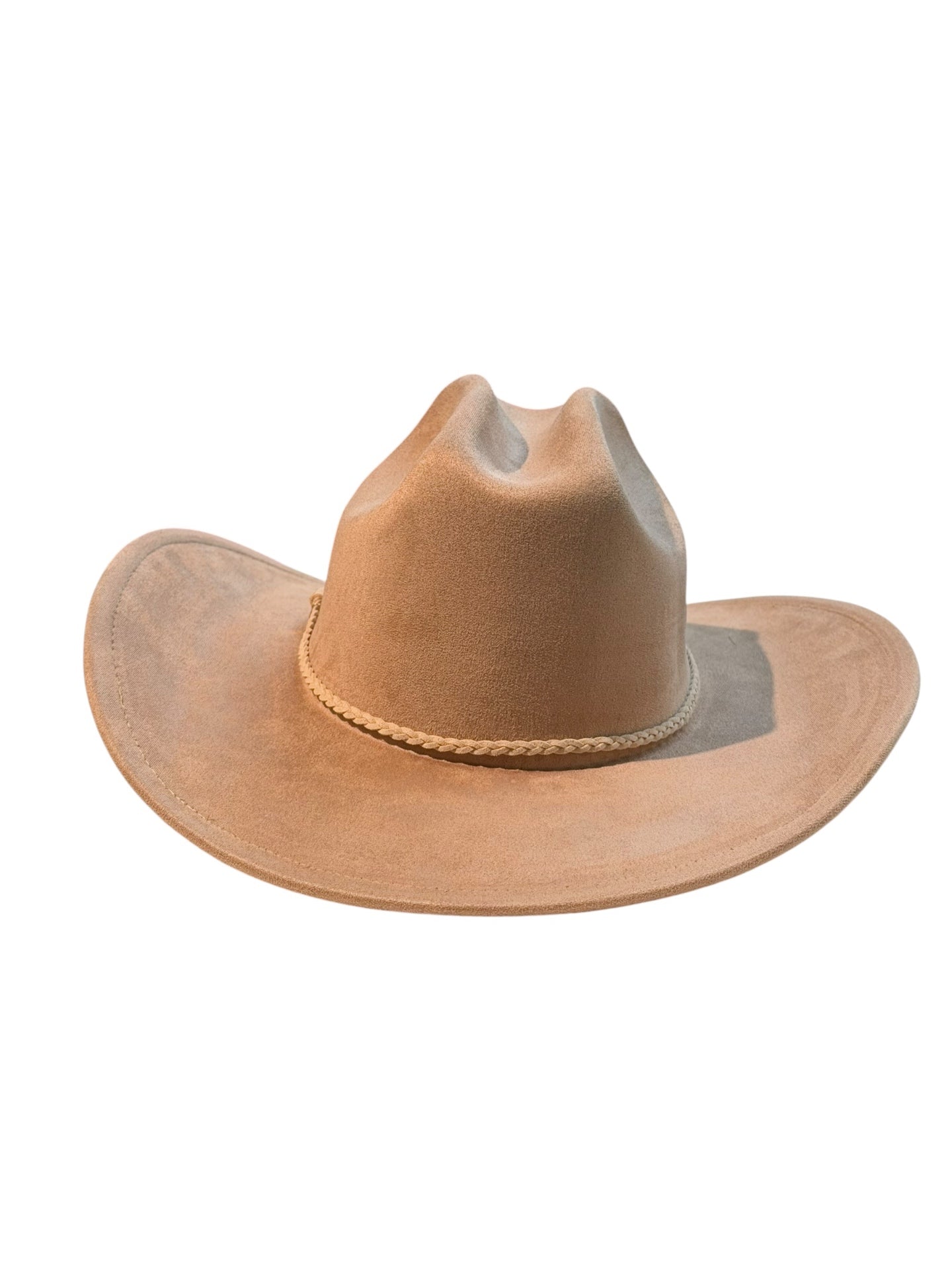 BeigeSuede Style Cowboy Hat Adjustable