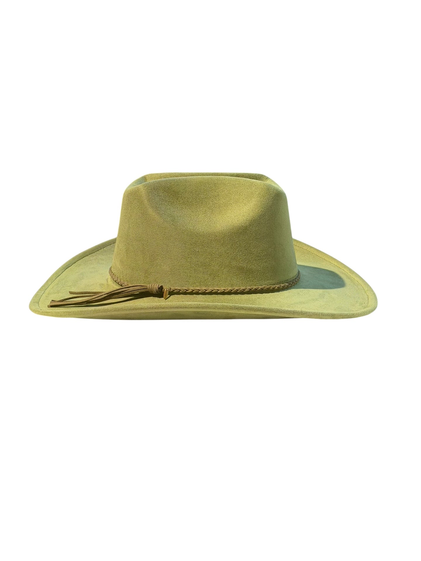 Green Suede Style Cowboy Hat Adjustable 