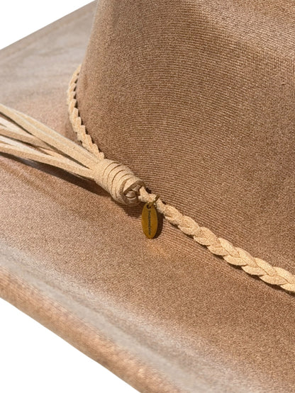 BeigeSuede Style Cowboy Hat Adjustable