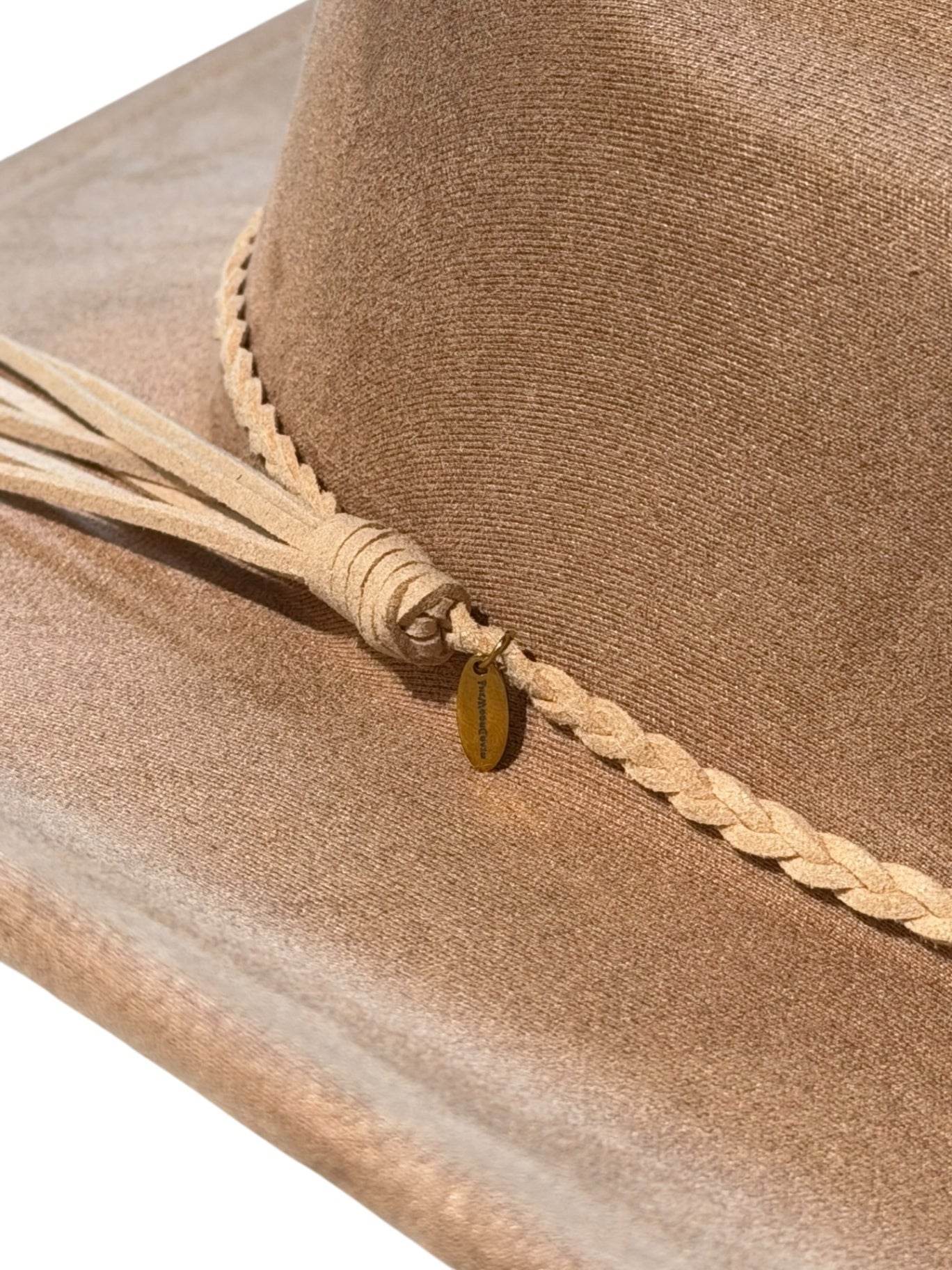 Beige Suede Style Cowboy Hat Adjustable
