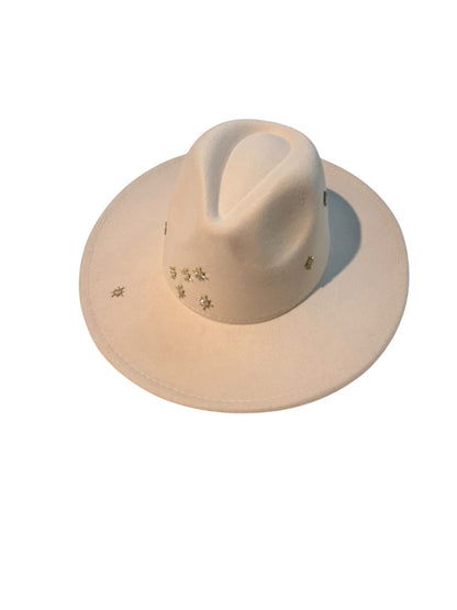 Starlight Cream Fedora Adjustable 
