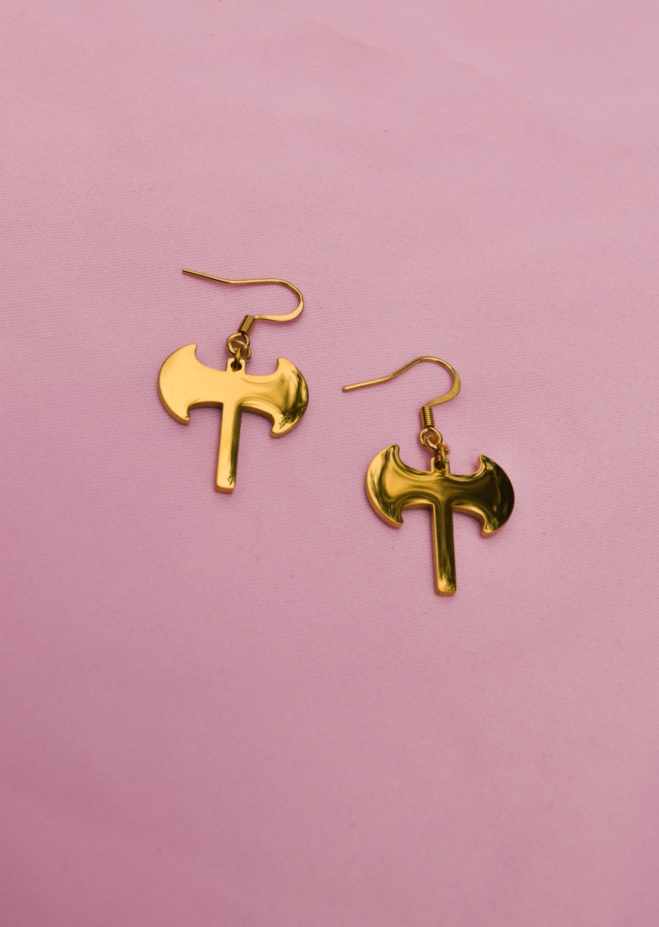 Gold Labrys earrings in 304 stainless steel 