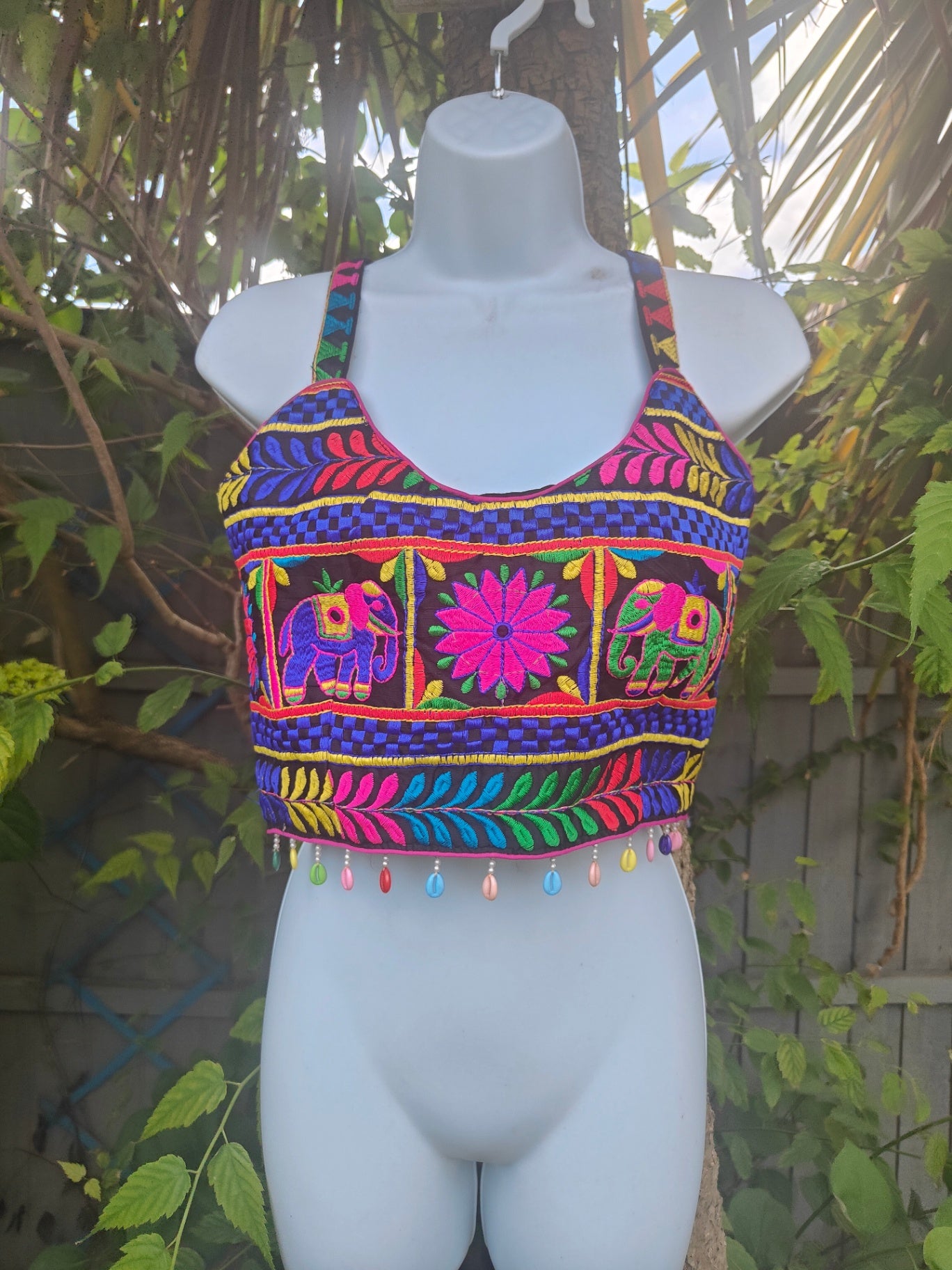 Flora corset style cropped top