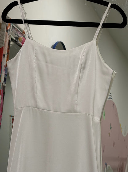White Hen Do Ruffle Dress Size Medium