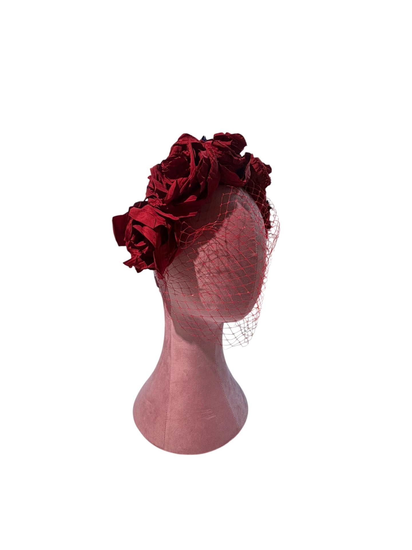Red Rose Netted Headband