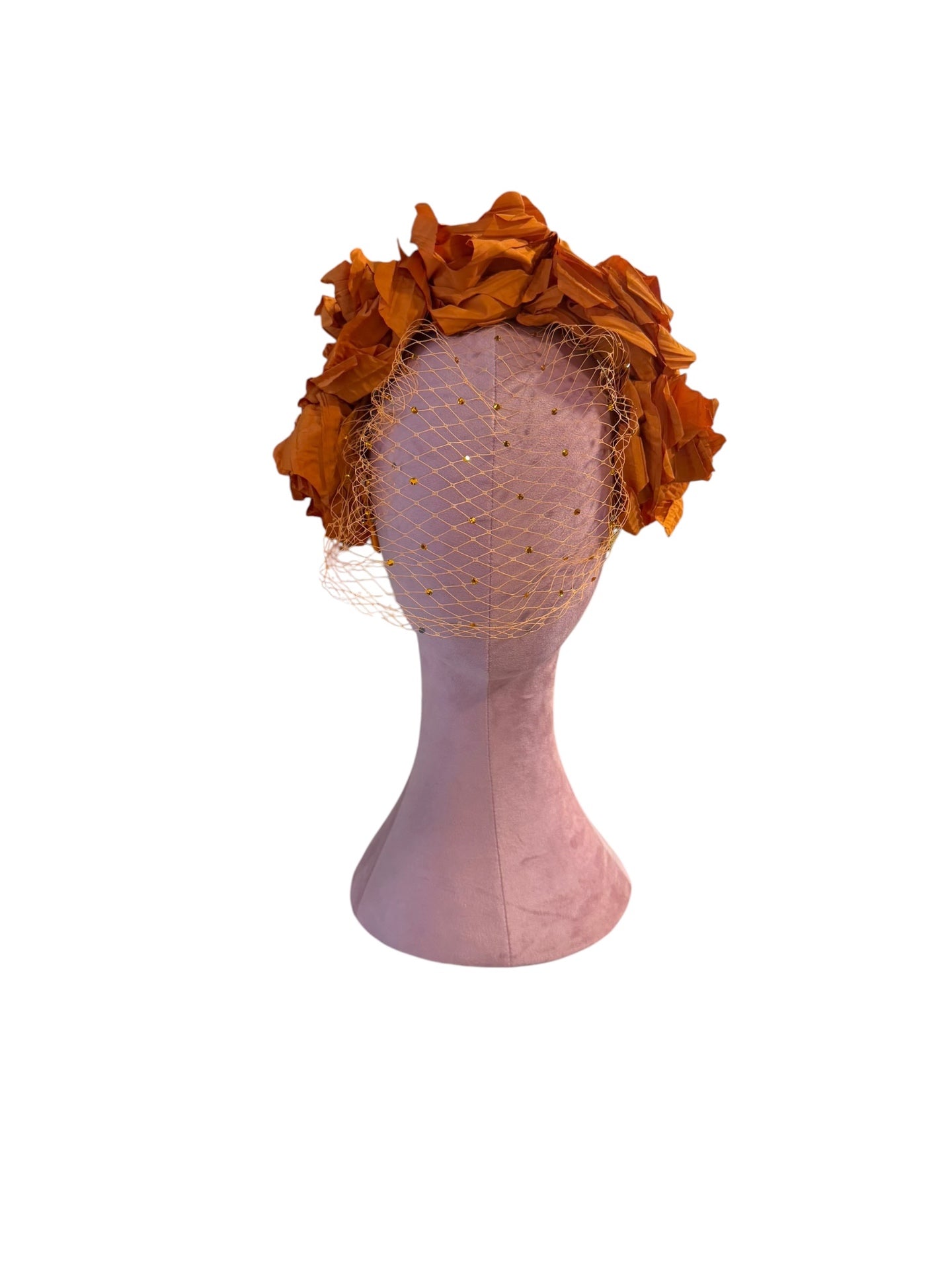 Orange Rose Netted Headband