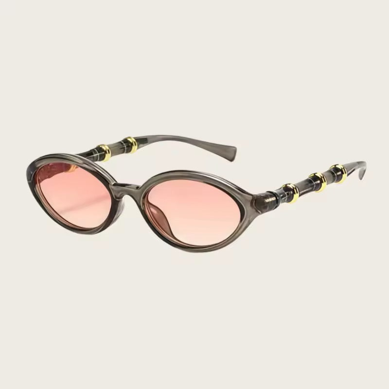 Bamboo Sunglasses Grey Pink