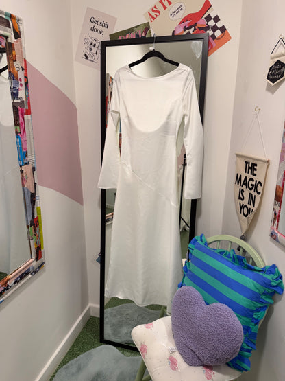 White Hen Do Fishtail Dress Size Large