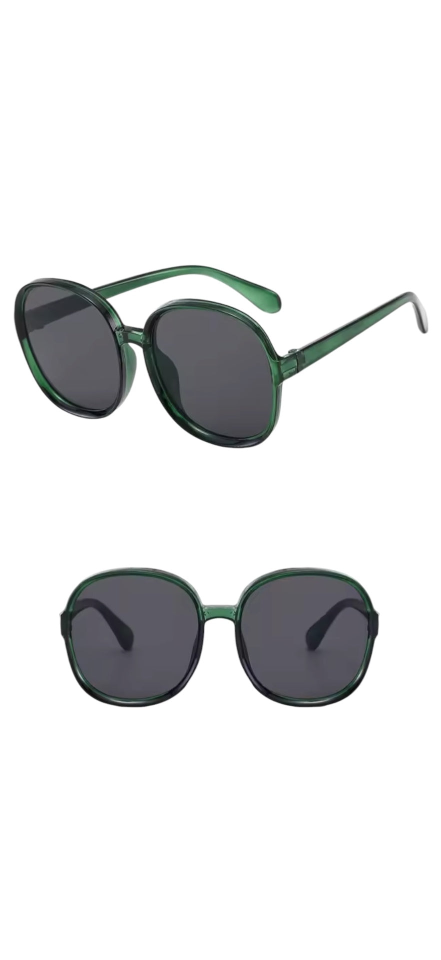 Boho Haze Round Sunglasses Green