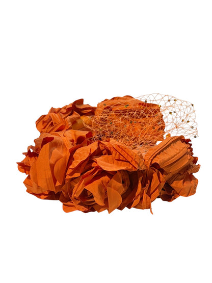 Orange Rose Netted Headband