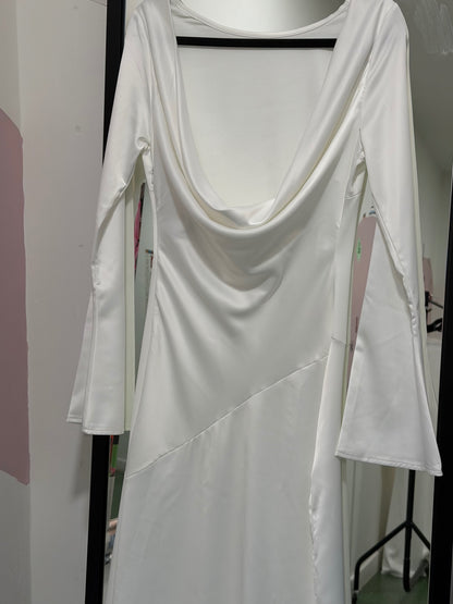 White Hen Do Fishtail Dress Size Large