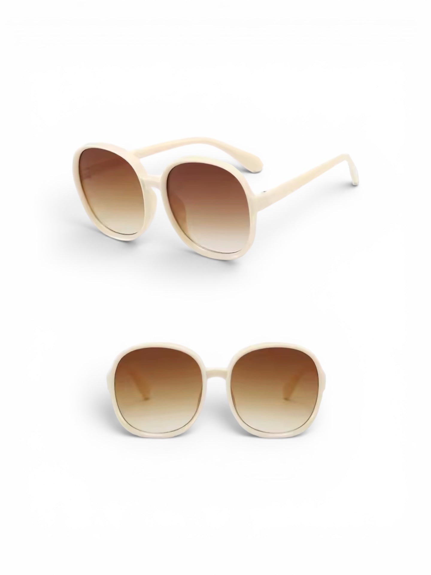 Boho Haze Round Sunglasses Cream Tea