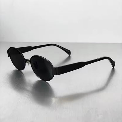 Black Elara Round Sunglasses