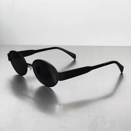 Black Elara Round Sunglasses