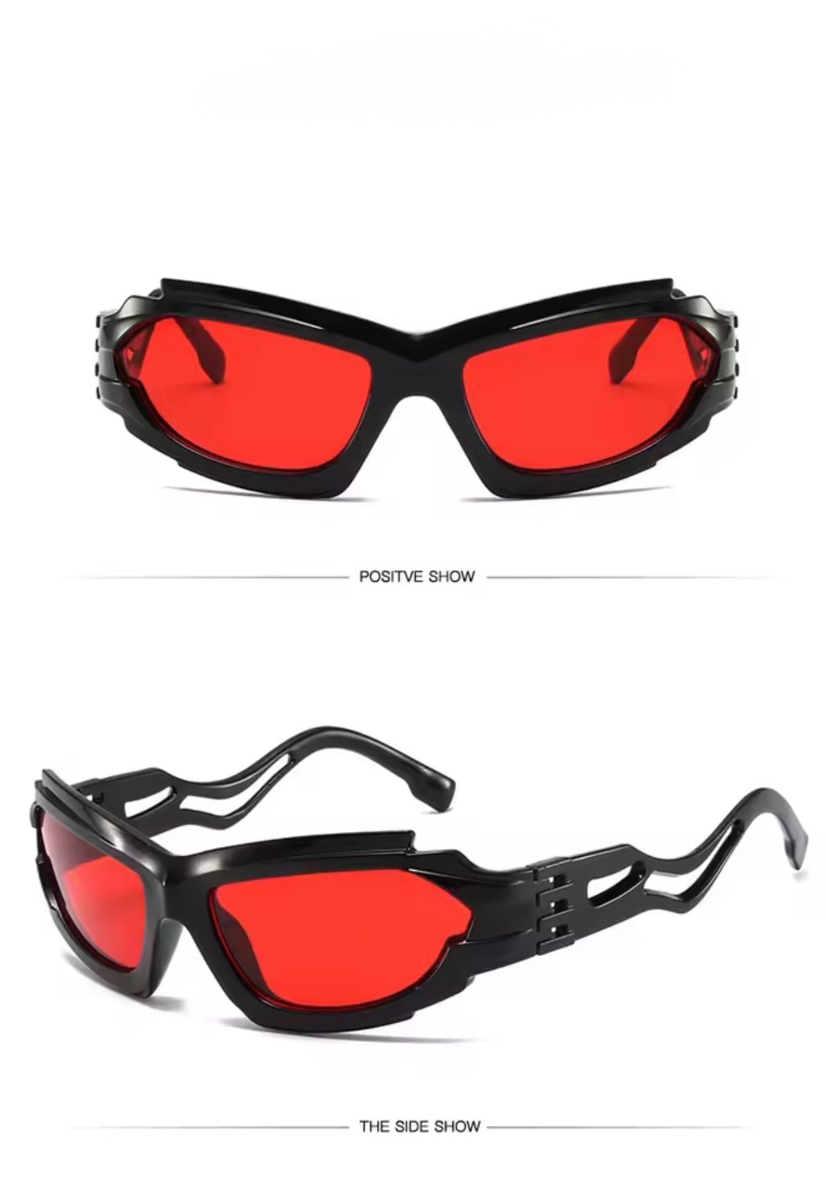 Cleo Black Red Sunglasses