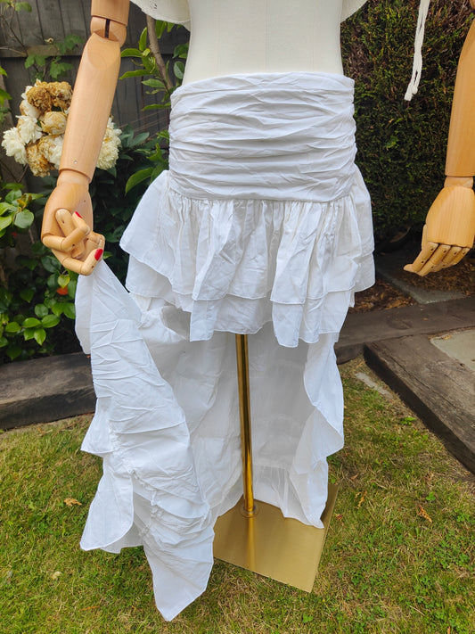 Es cana organic cotton hi low Skirt - White
