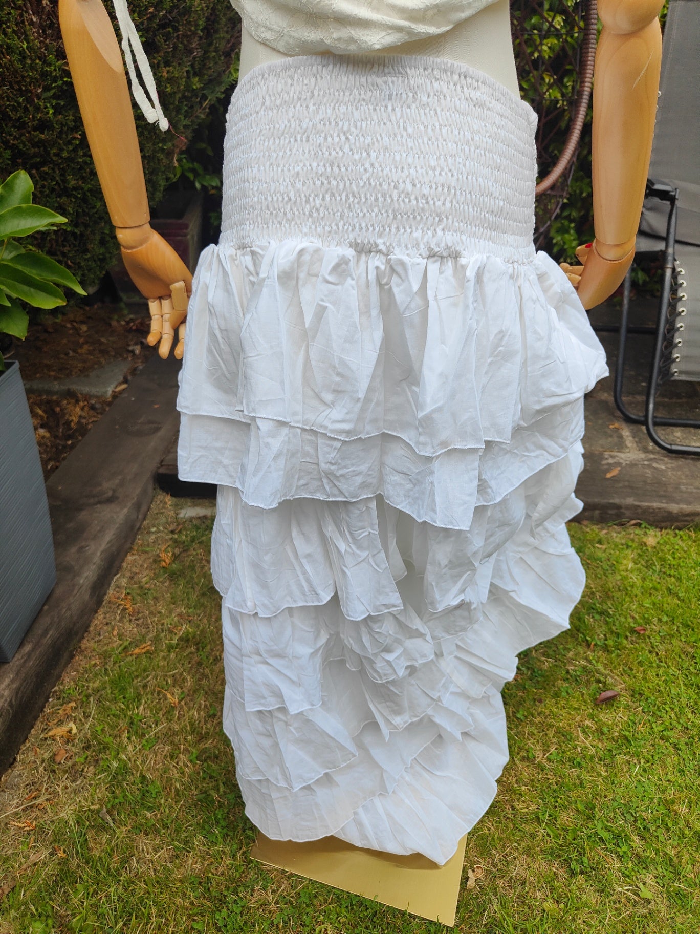 Es cana organic cotton hi low Skirt - White