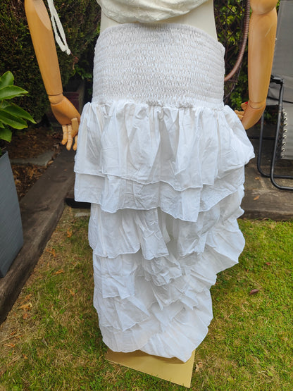 Es cana organic cotton hi low Skirt - White