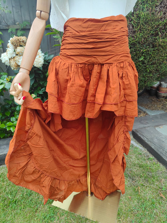 Es cana organic cotton hi low Skirt - Rust