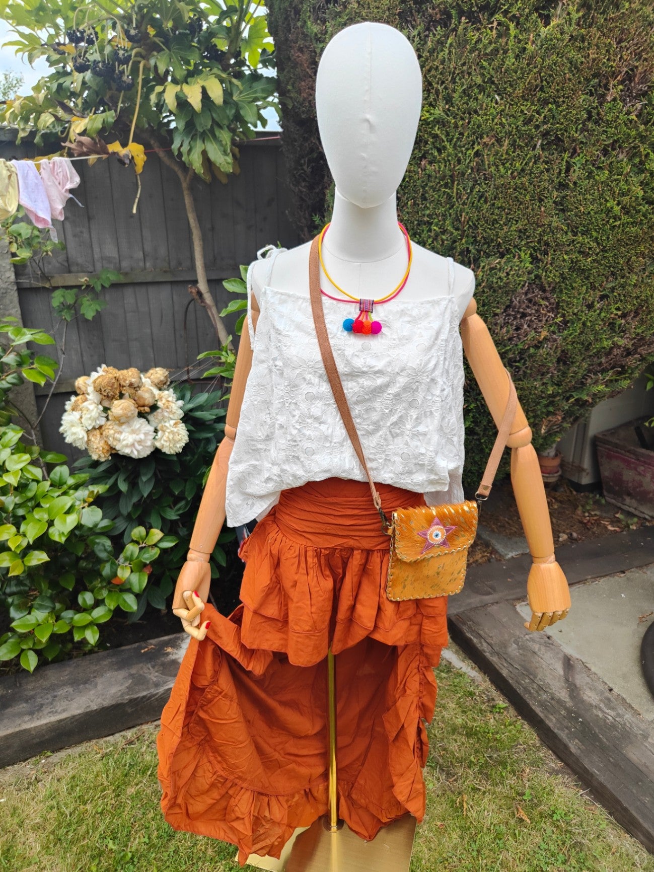 Es cana organic cotton hi low Skirt - Rust