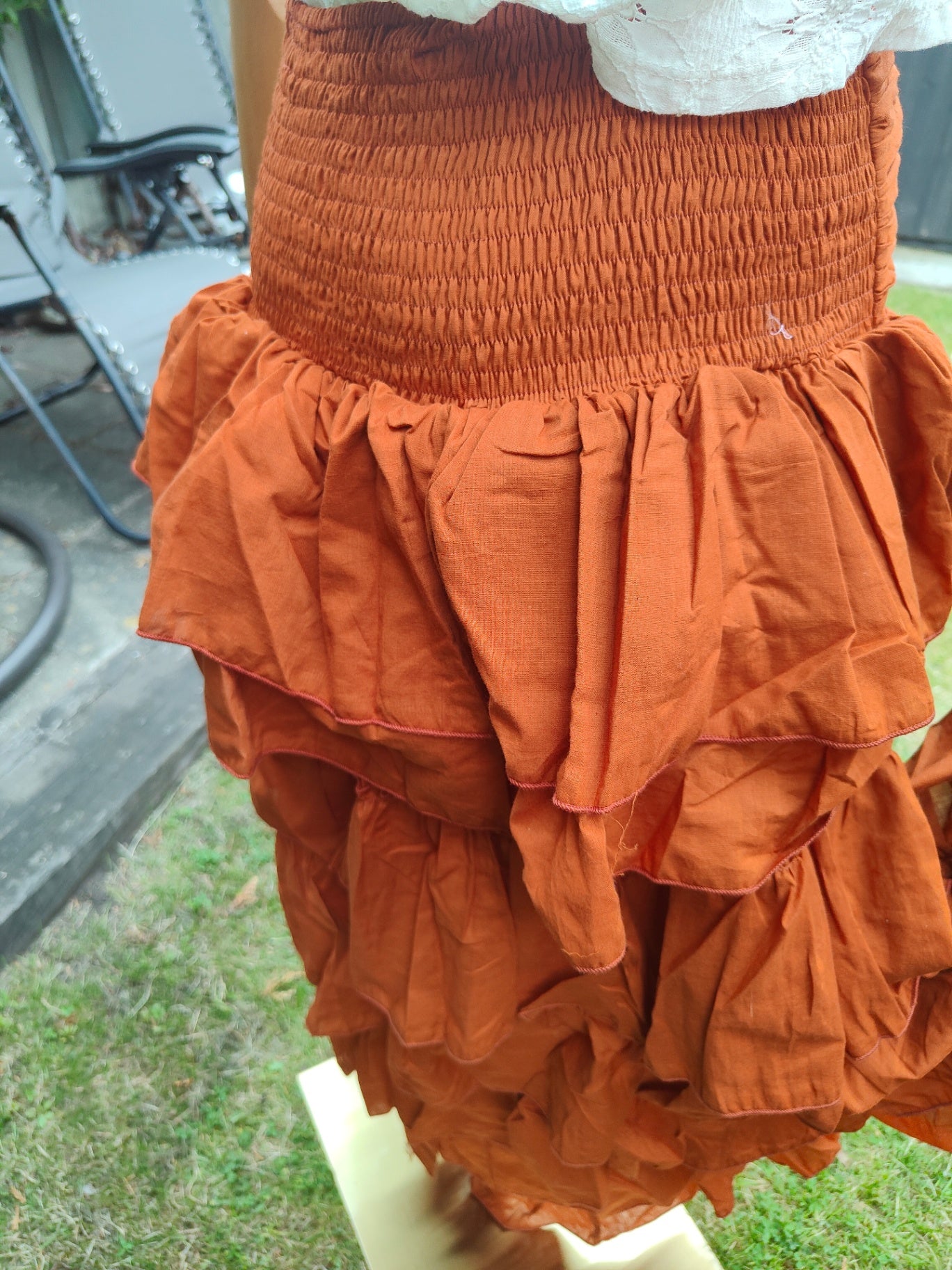 Es cana organic cotton hi low Skirt - Rust