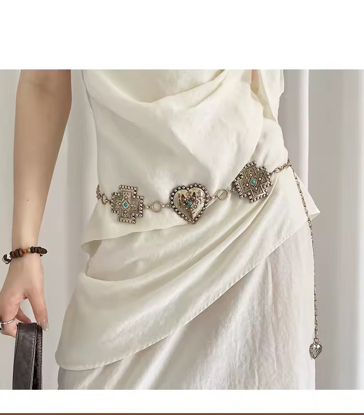 Silver Nomad Chain Belt
