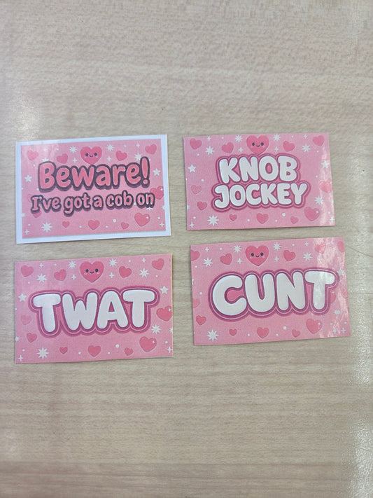 Slogan sticker