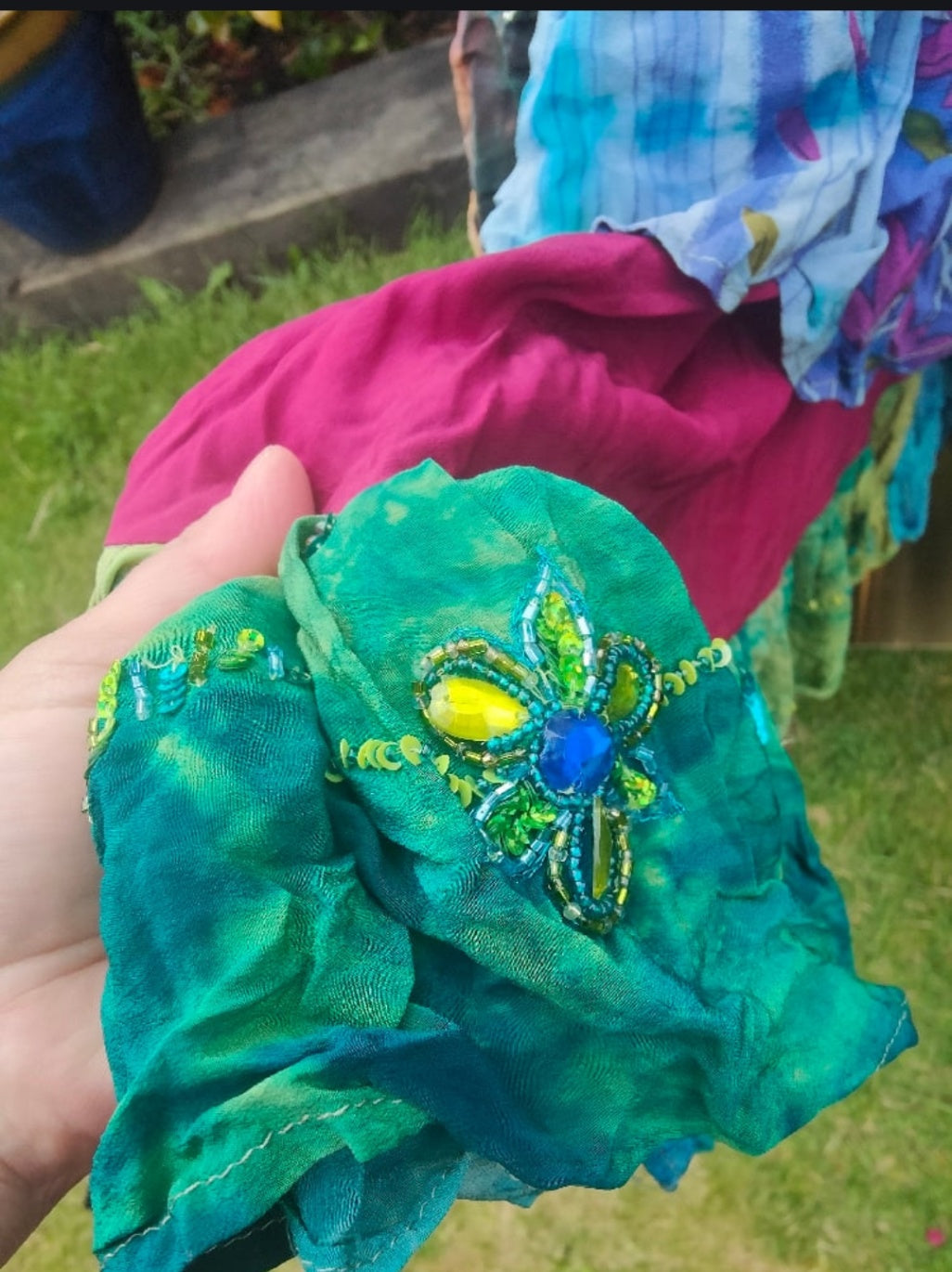 Wanderlust tiered maxi skirt - pink rainbow