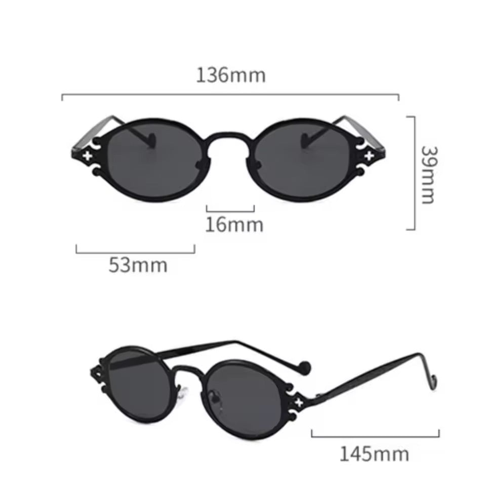 Black Cross Sunglasses