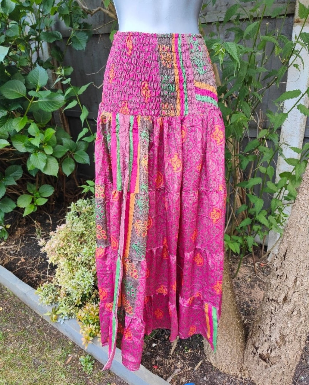 Zara split maxi skirt - pink