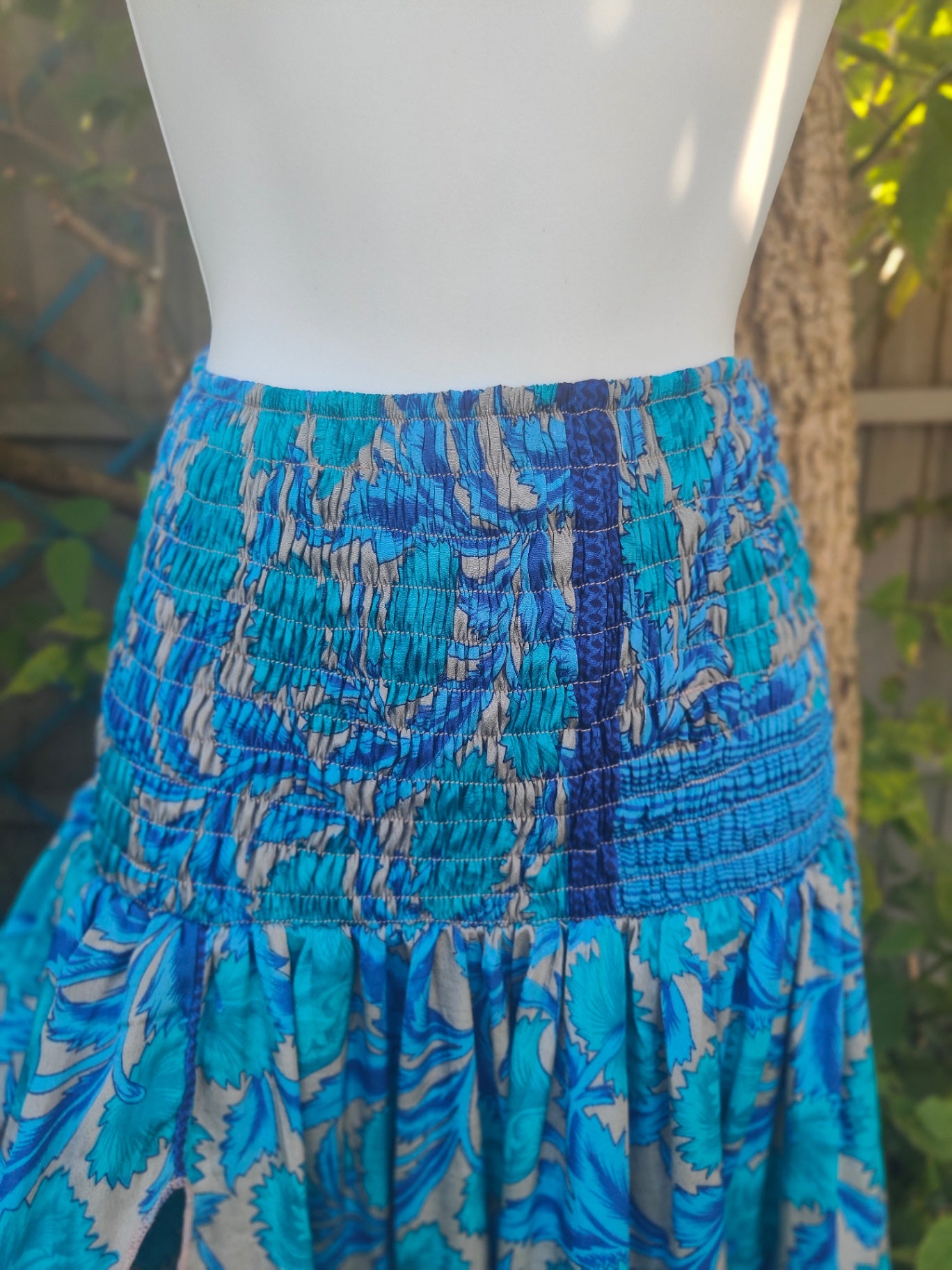 Zara split maxi skirt - blues 