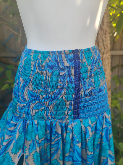 Zara split maxi skirt - blues 