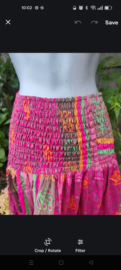Zara split maxi skirt - pink